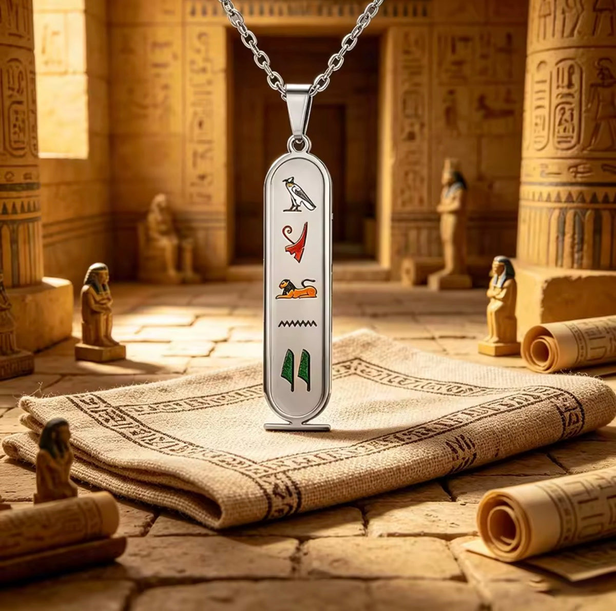 Custom Egyptian Hieroglyphs Ancient Egyptian Necklace