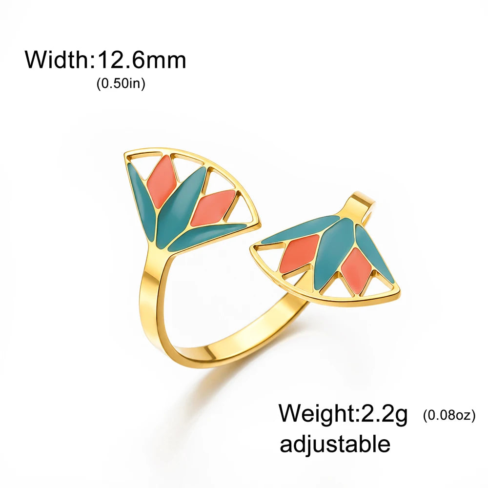 Lotus Flower Adjustable Rings.