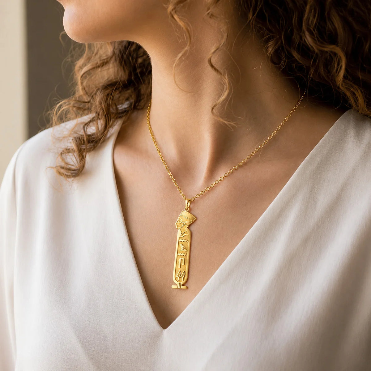 Hieroglyph Nefertiti Cartouche Jewelry