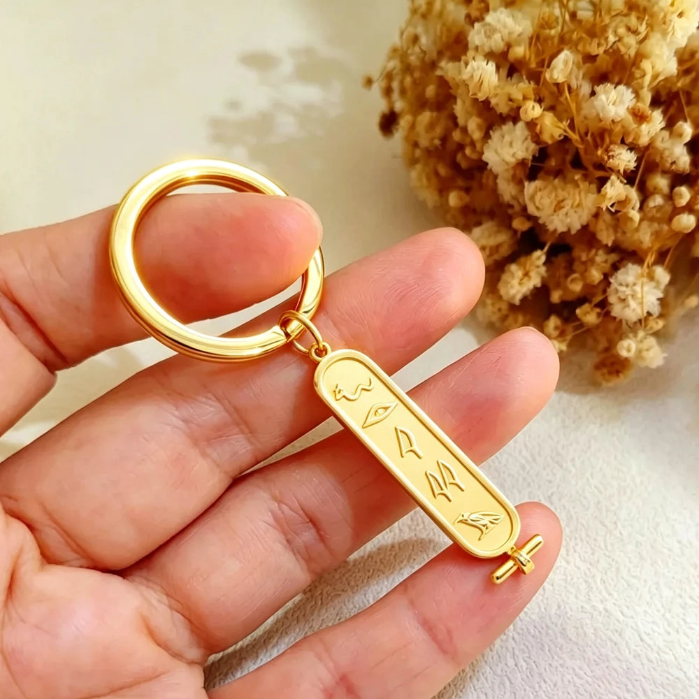 Personalized  Keychain Hieroglyphs Cartouche.