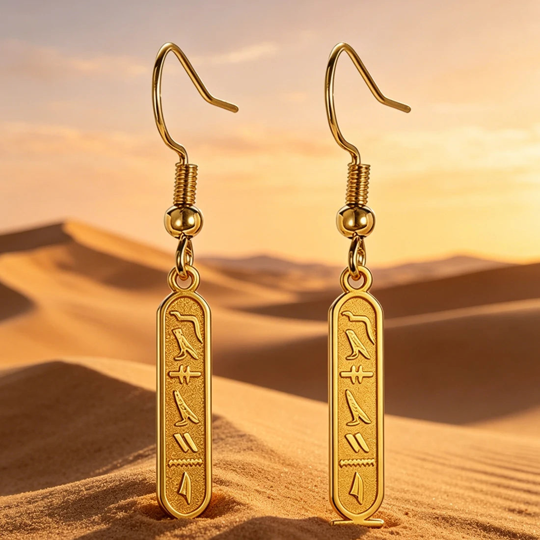 Custom Egyptian Name Earrings