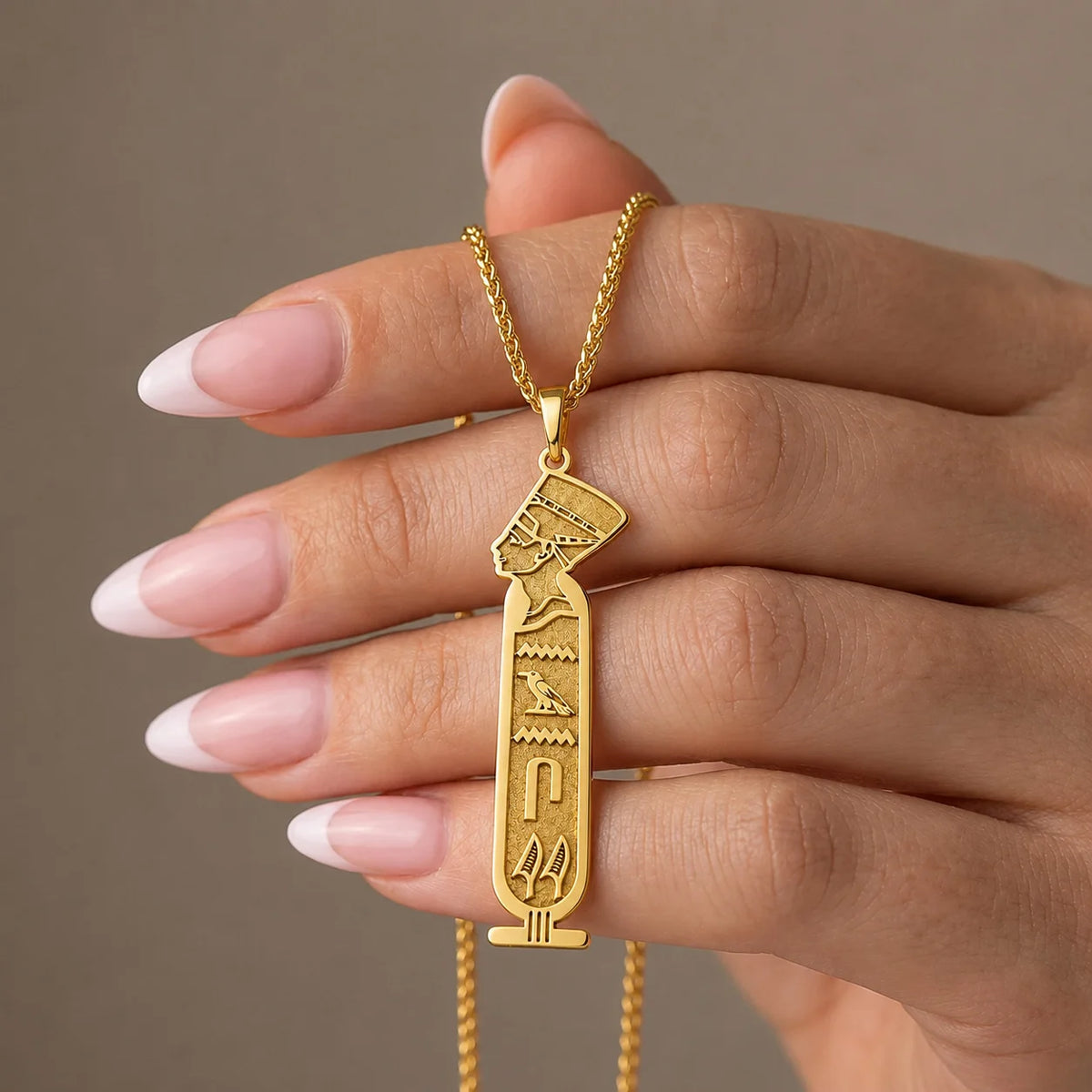 Hieroglyph Nefertiti Cartouche Jewelry