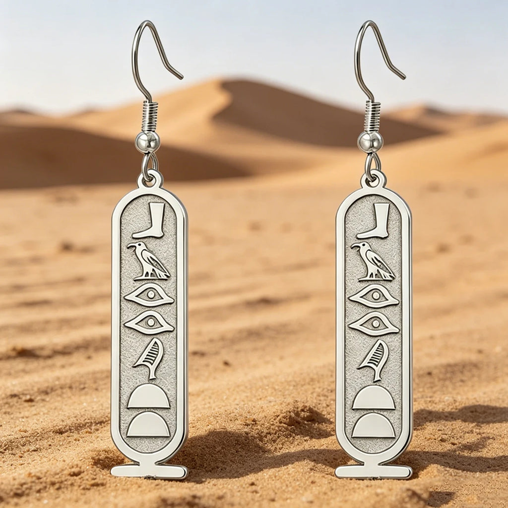 Custom Egyptian Name Earrings