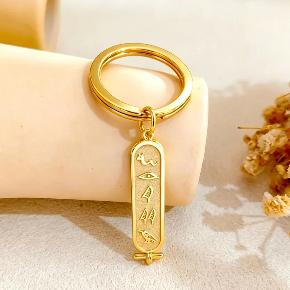 Personalized  Keychain Hieroglyphs Cartouche.