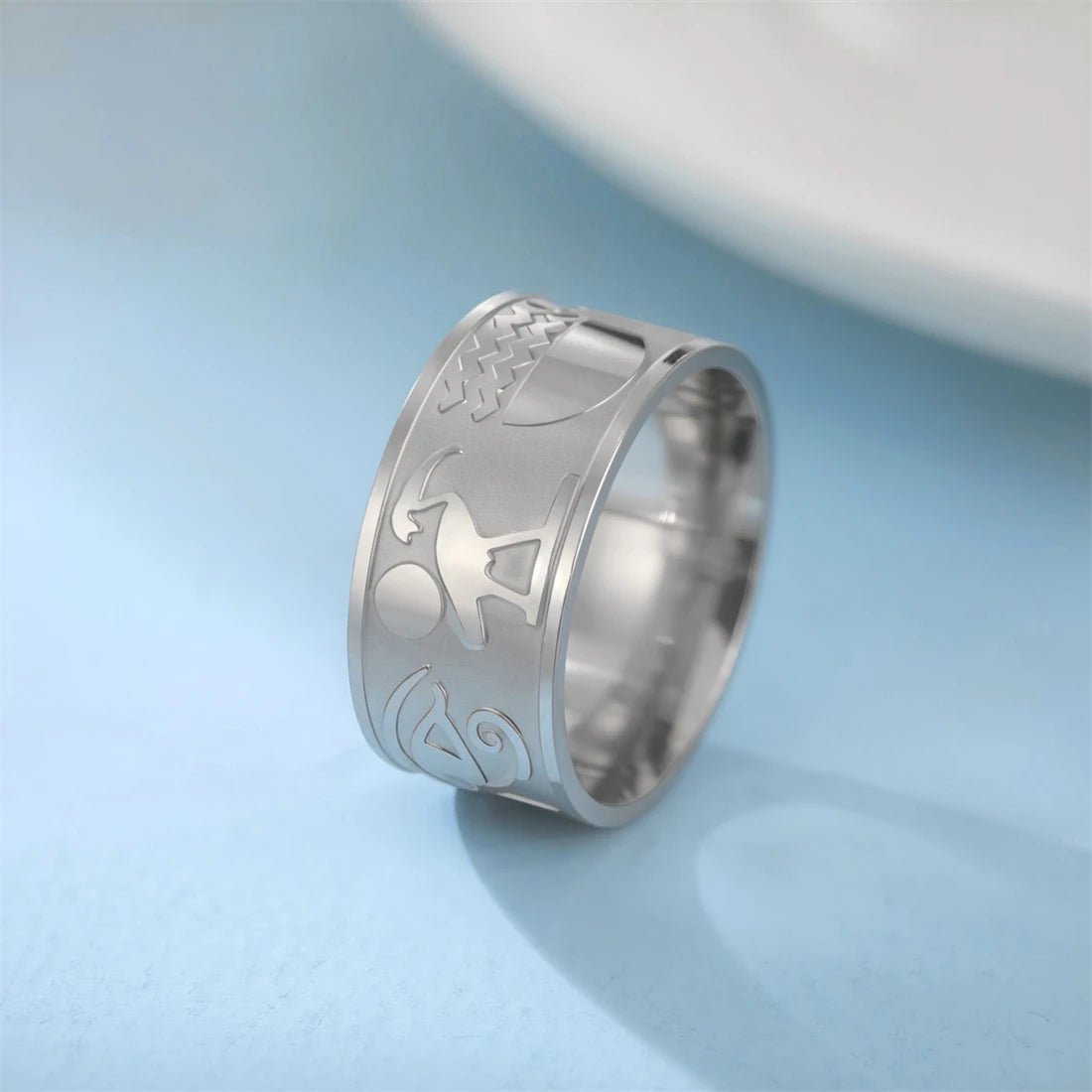 Ankh Cross Eye of Horus Sphinx Rings.
