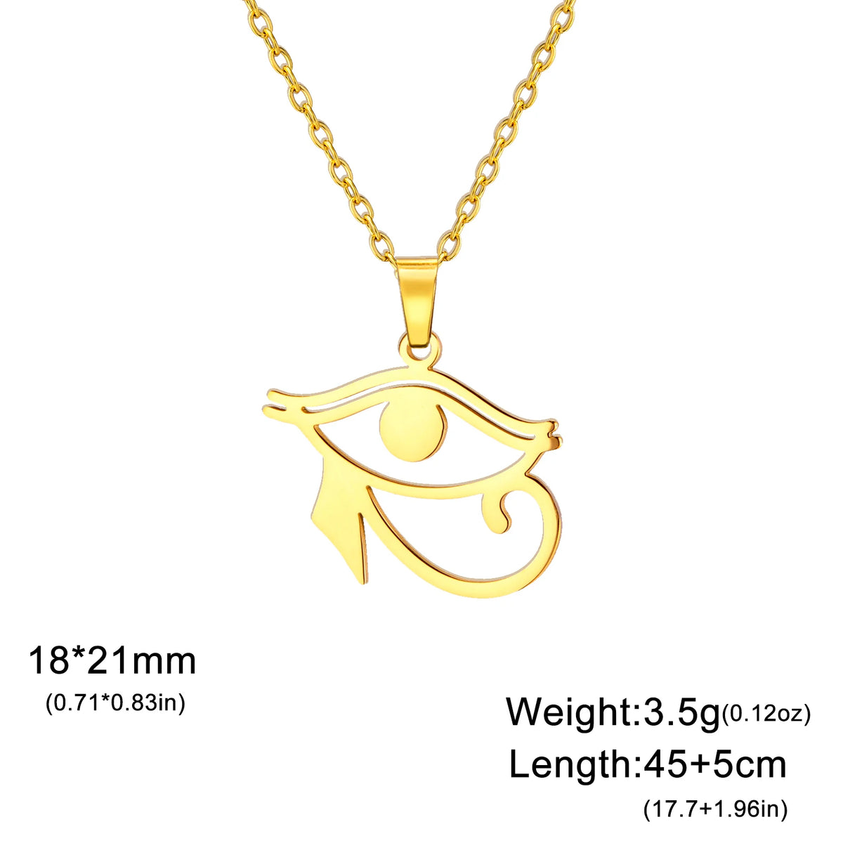 Horus Eye Necklace Stainless Steel