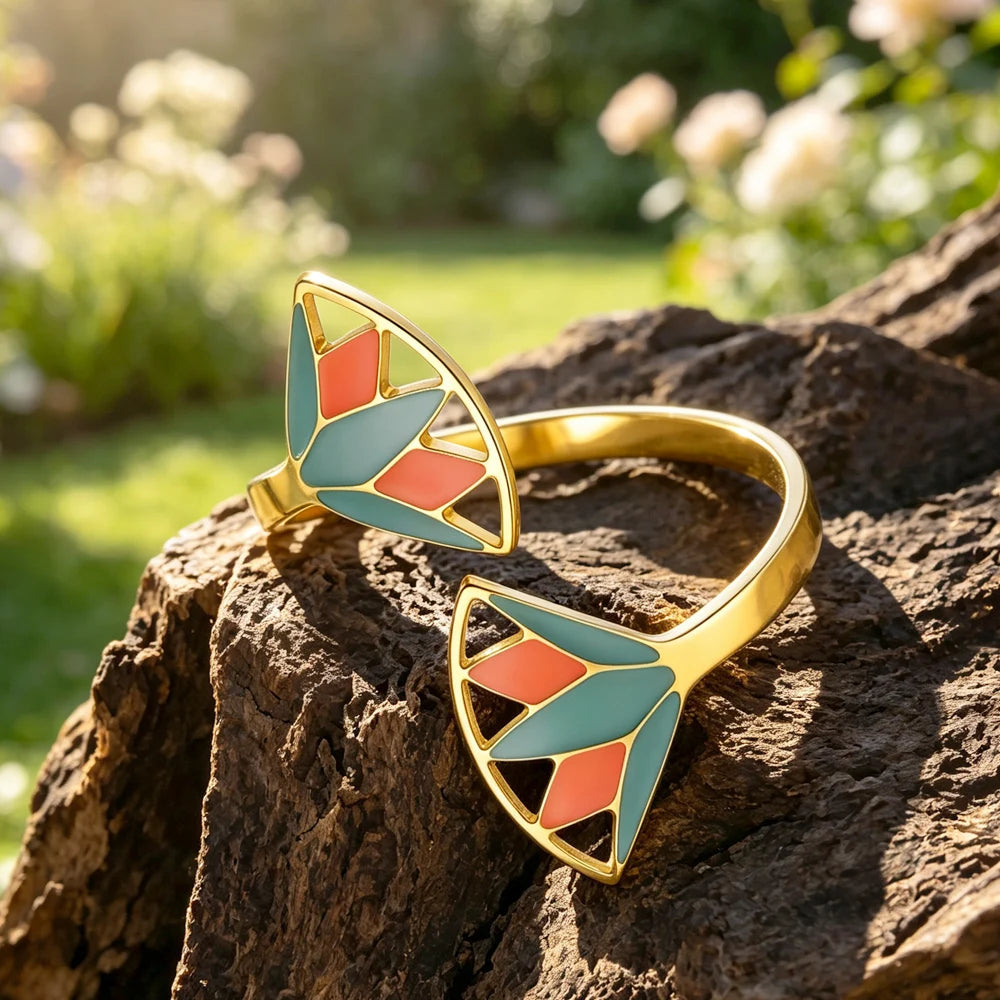 Lotus Flower Adjustable Rings.