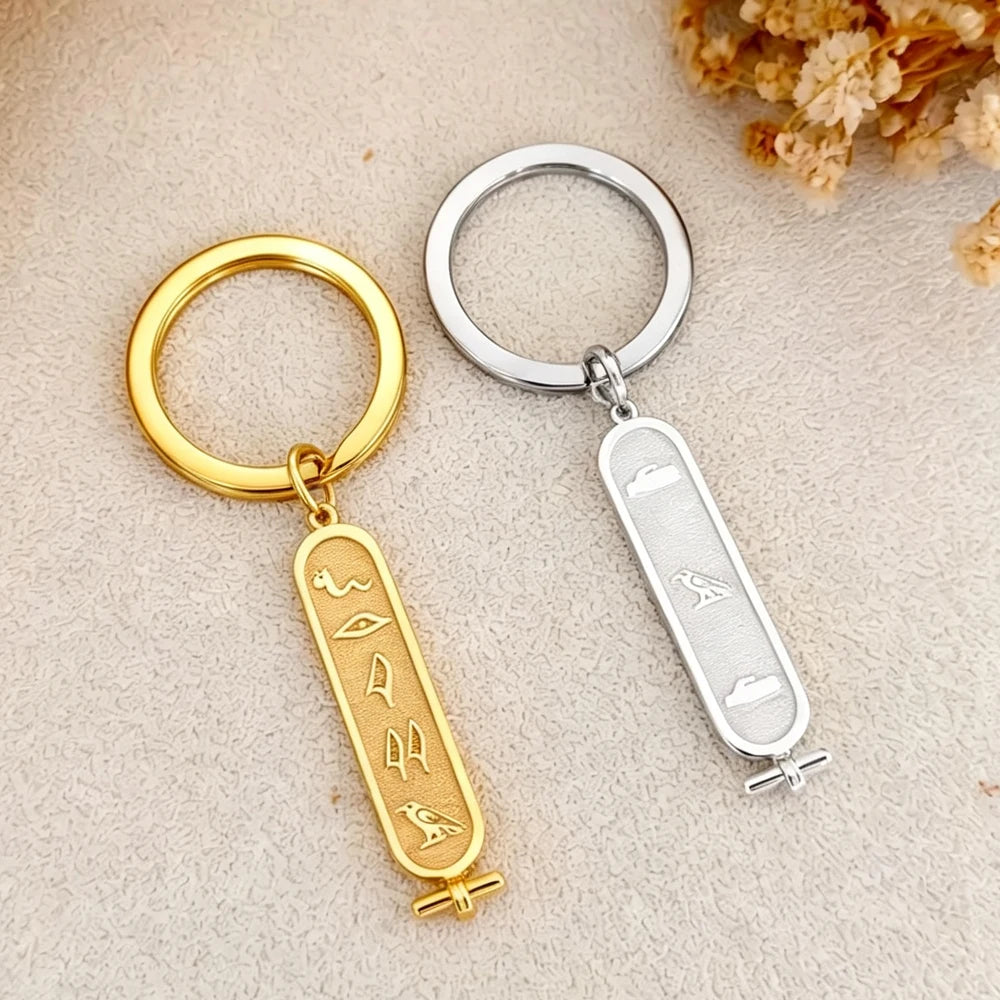 Personalized  Keychain Hieroglyphs Cartouche.