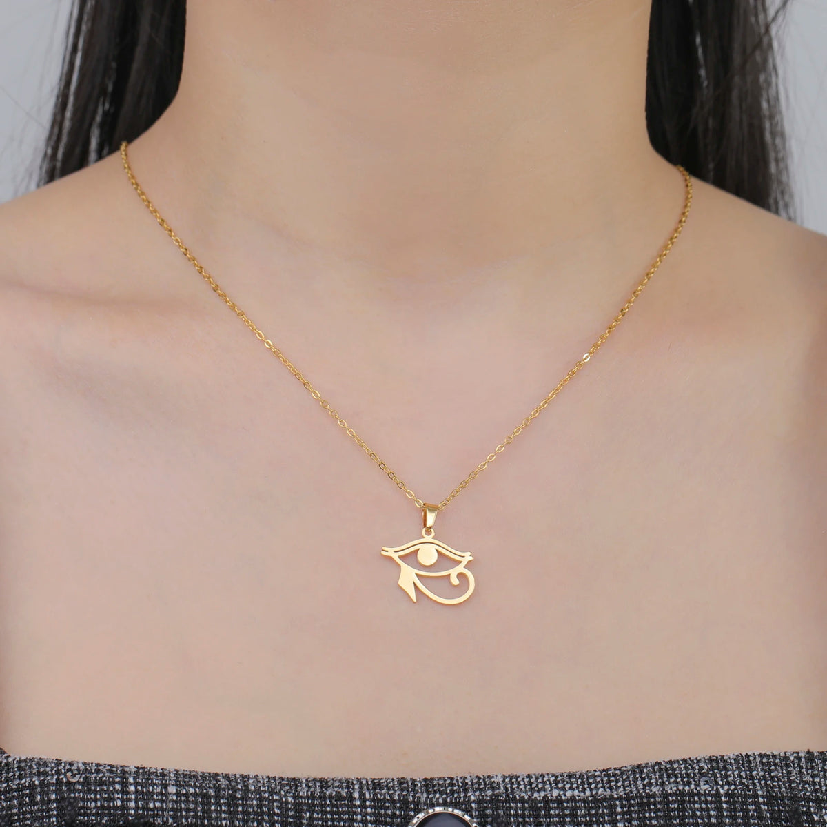 Horus Eye Necklace Stainless Steel