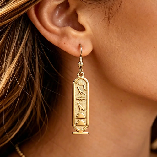 Custom Egyptian Name Earrings