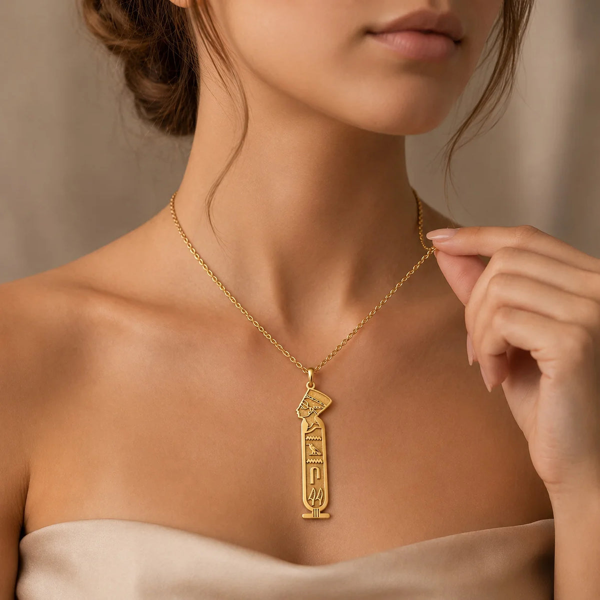Hieroglyph Nefertiti Cartouche Jewelry