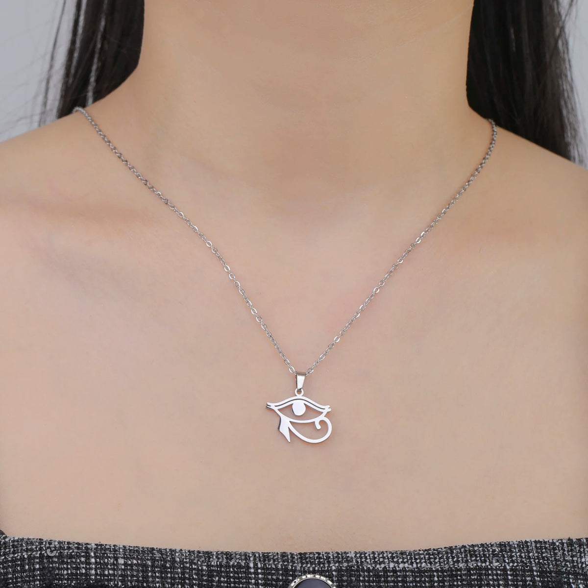Horus Eye Necklace Stainless Steel