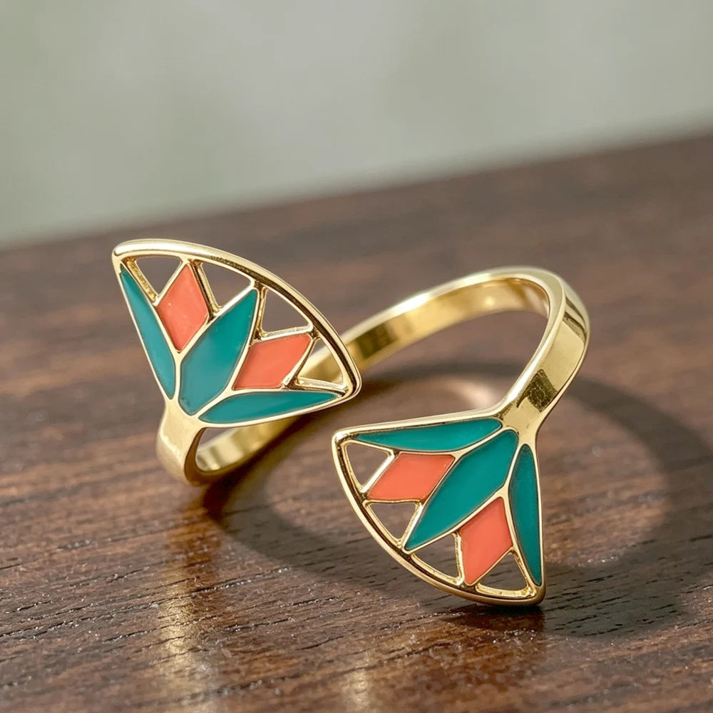 Lotus Flower Adjustable Rings.