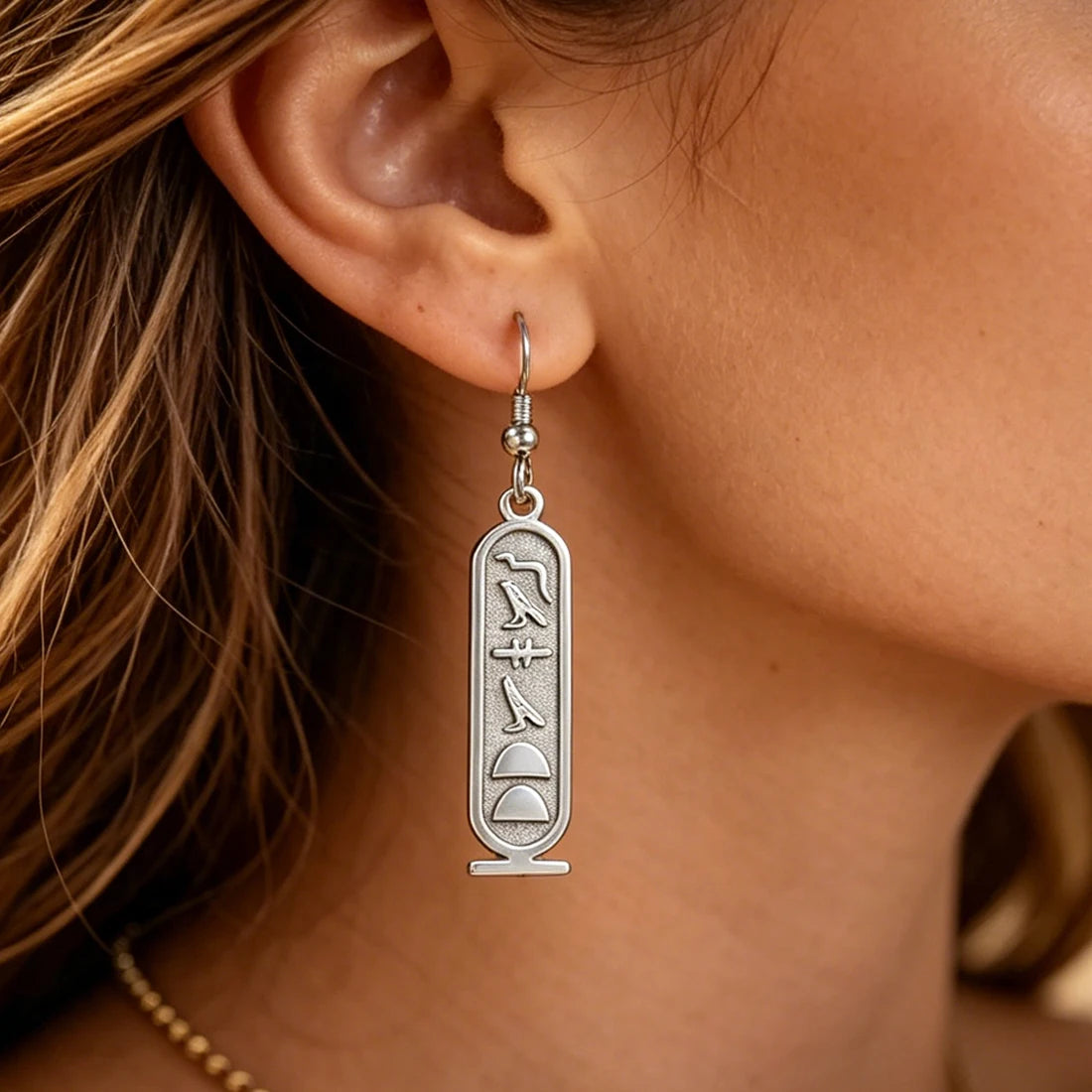Custom Egyptian Name Earrings