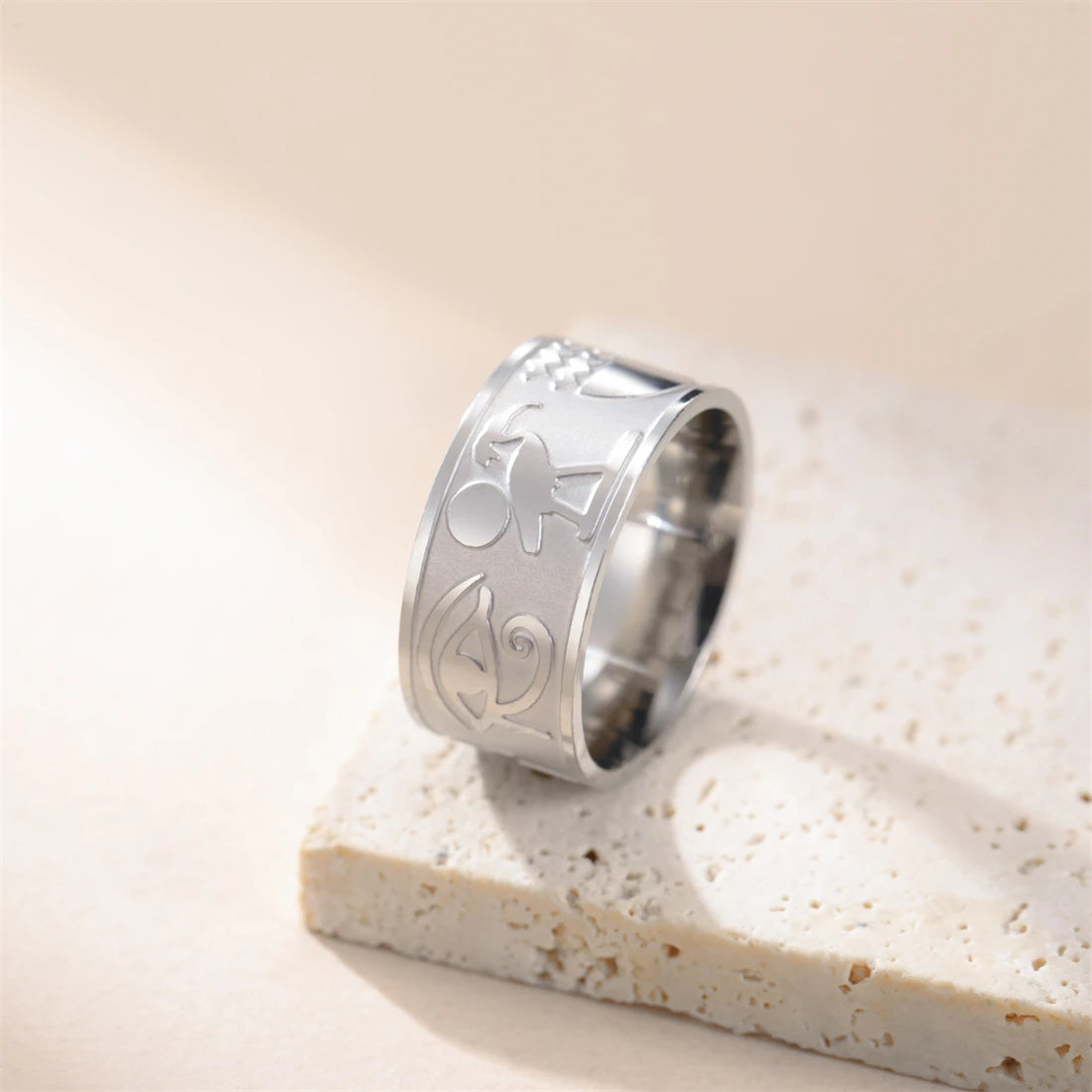 Ankh Cross Eye of Horus Sphinx Rings.