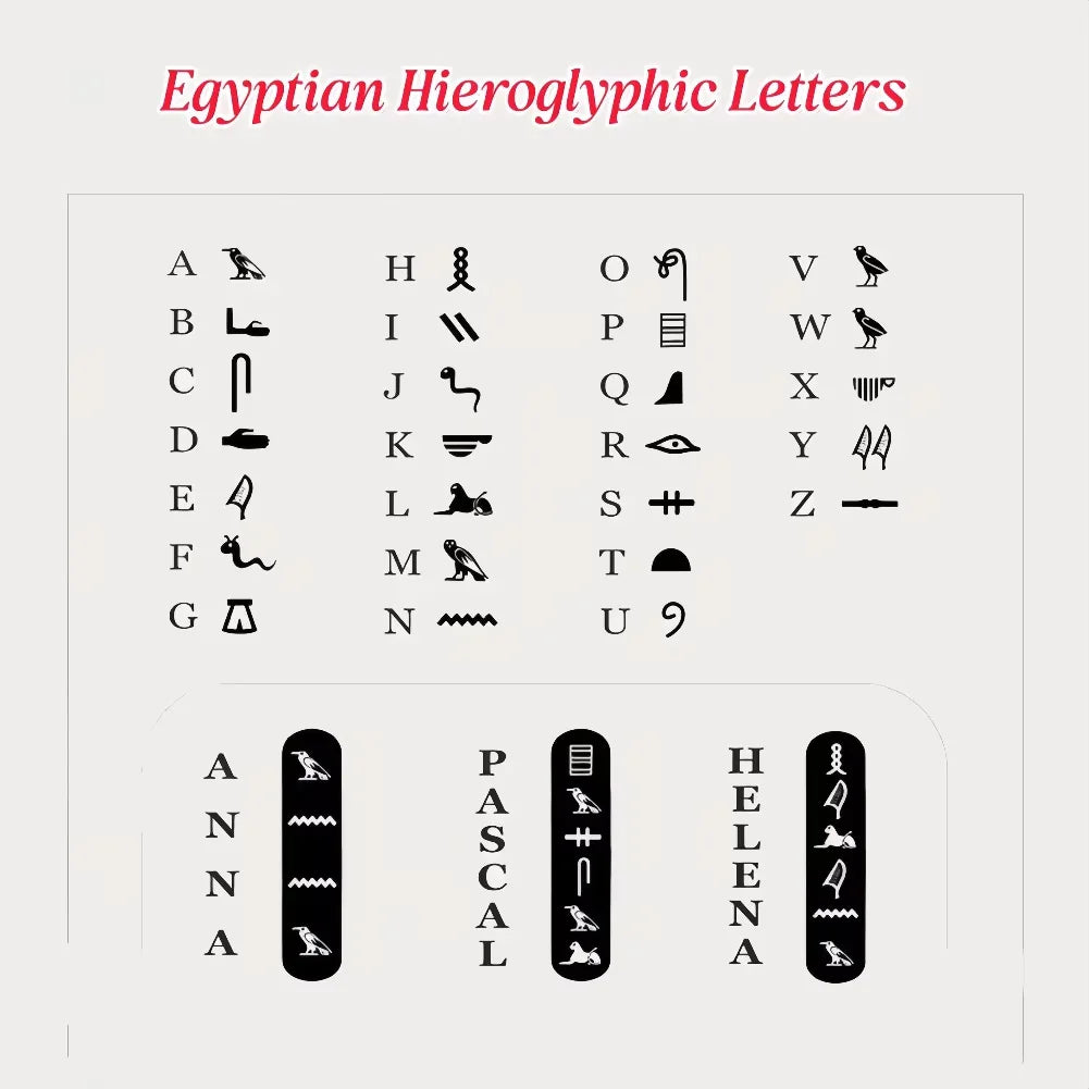 Hieroglyph Nefertiti Cartouche Jewelry