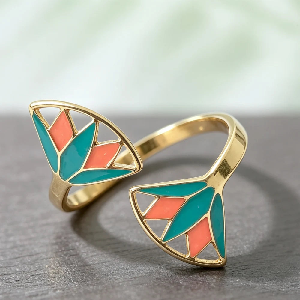 Lotus Flower Adjustable Rings.