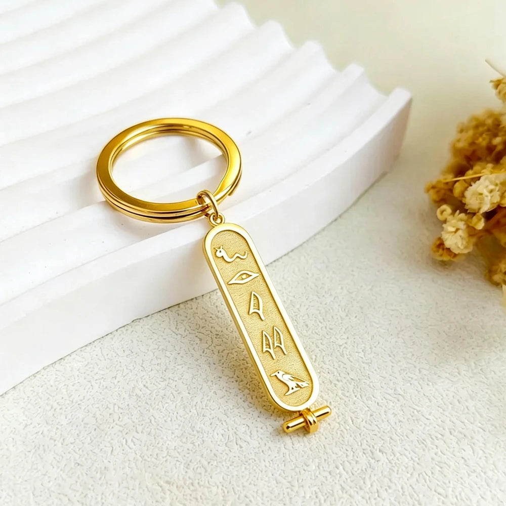 Personalized  Keychain Hieroglyphs Cartouche.